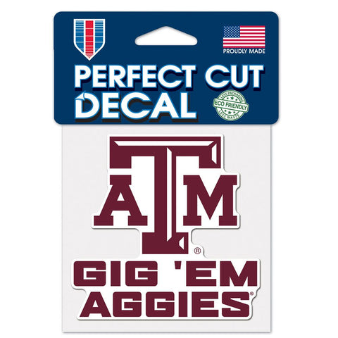Texas A&M Chrome Perfect Cut Decal - 6X6