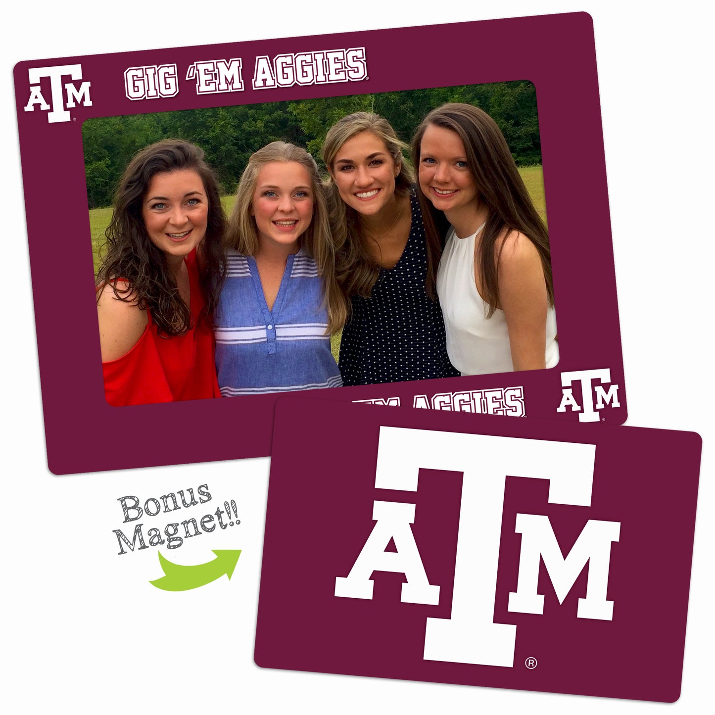 Texas A&M Magnetic 4"x6' Photo Frame with Bonus ATM Magnet
