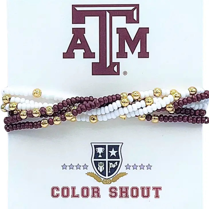 A&M Colors Stack Beaded Stretch Bracelets