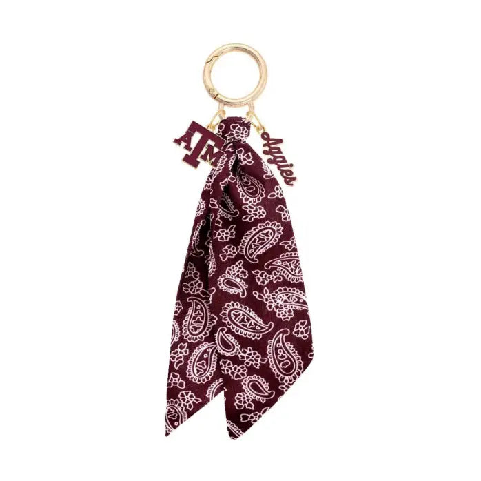 Texas A&M Logo Bandana Bag Charm - TXAG Store
