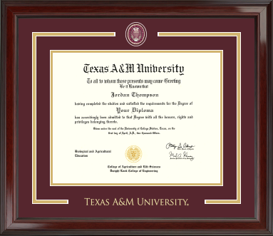 Showcase Edition Diploma Frame in Encore with Black and Maroon mats - NEW ITEM