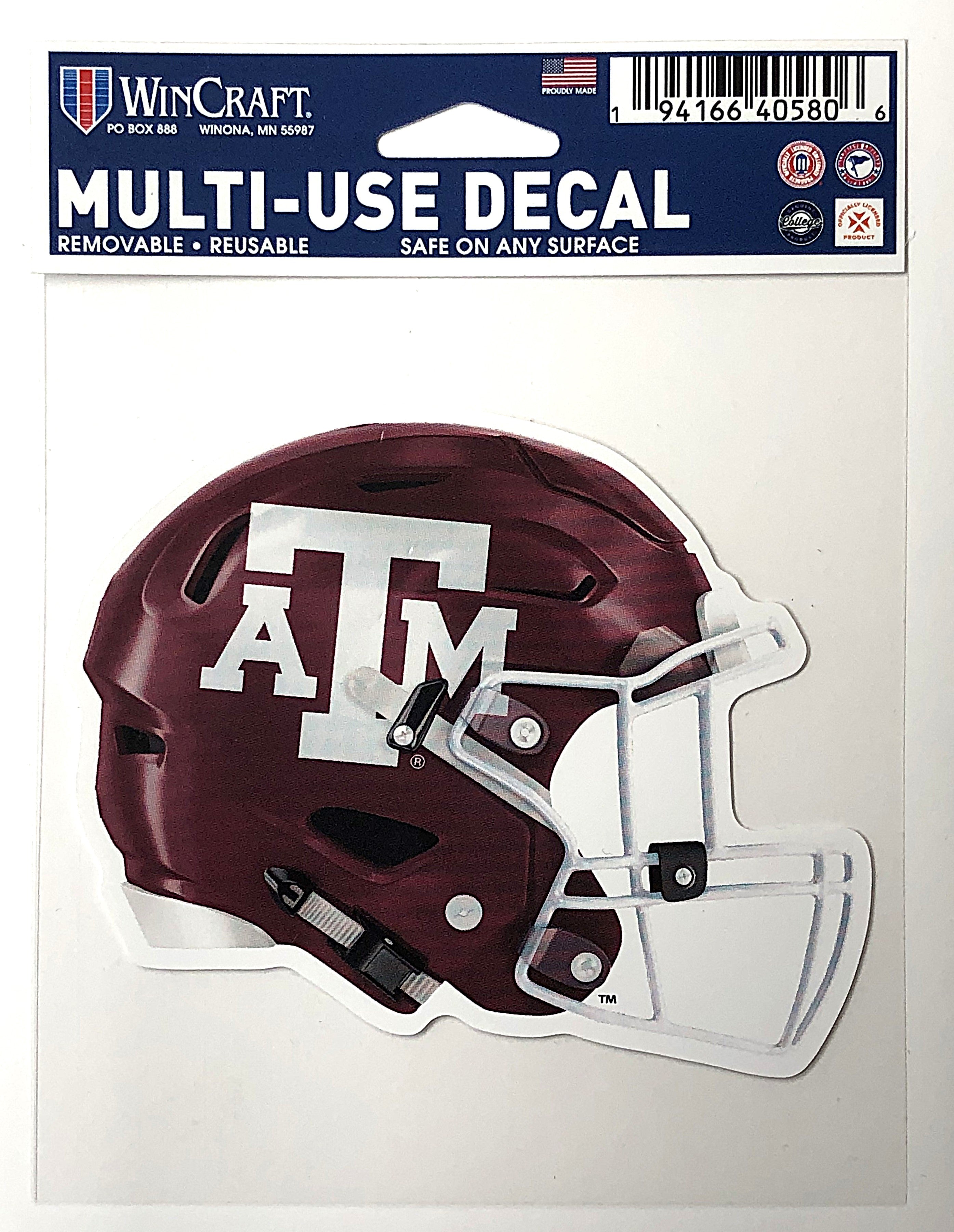 Texas A&M Football Helmet Multi Use Decal Texas A&M Football Helmet Multi Use Decal