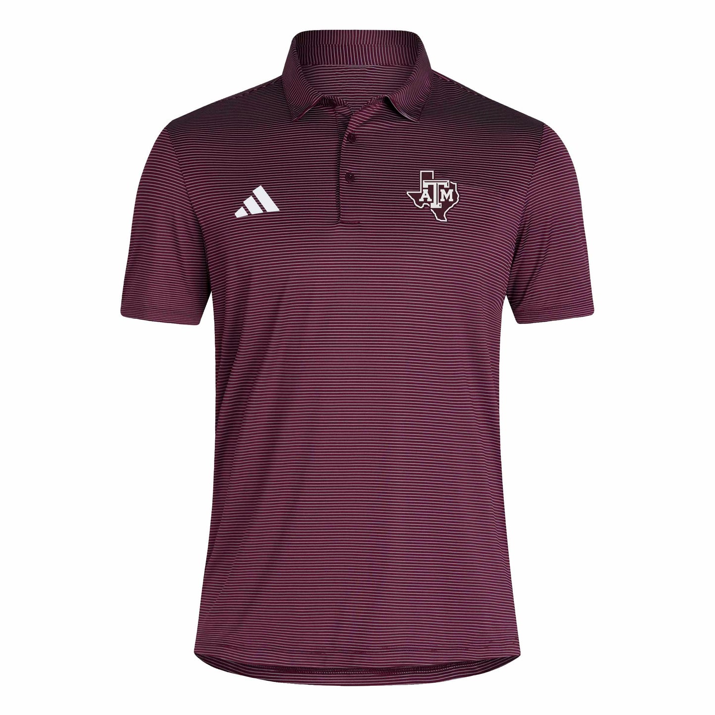 '26 Texas A&M Sideline Polo - Maroon Stripe
