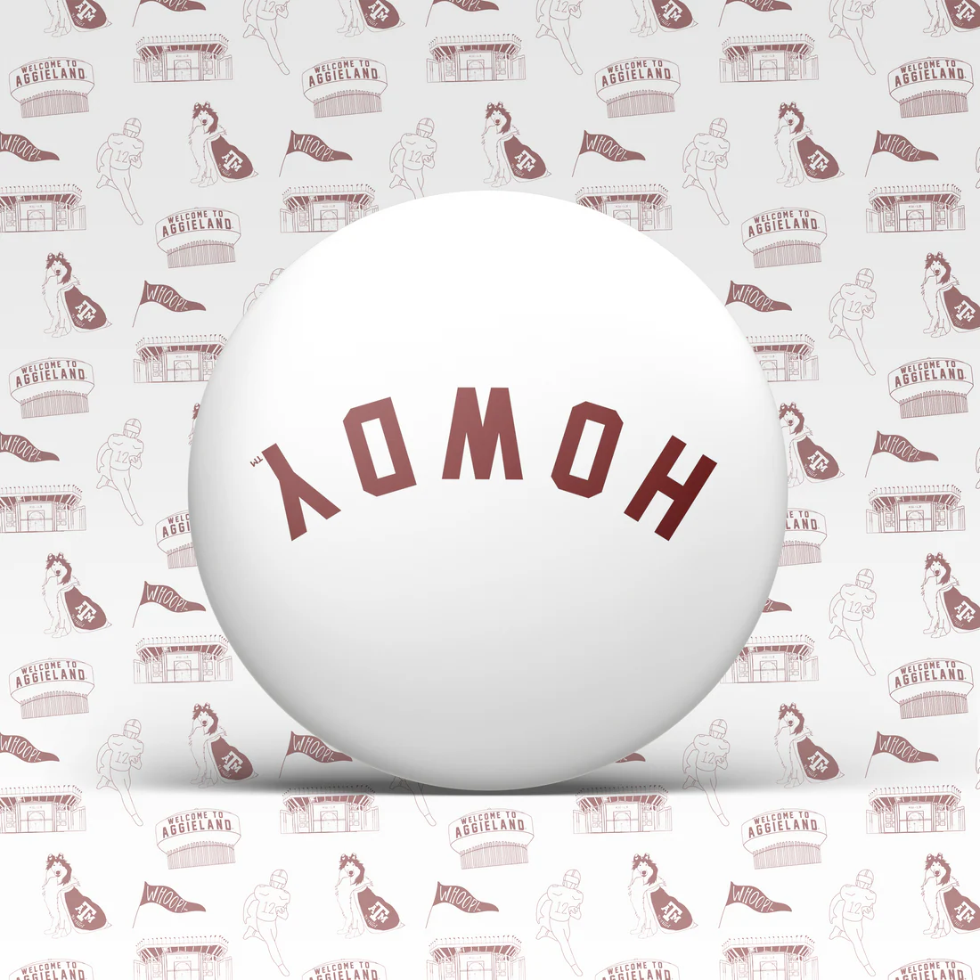 Gameday Button - Upside Down Howdy - TXAG Store