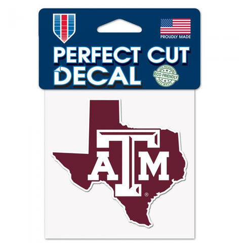 Texas A&M Perfect Cut White Decal - 4X4