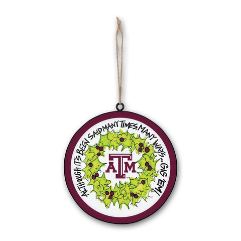 Texas A&M Ornament - Kick Off - Wreath