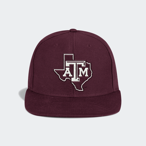 The Game Cap - White/Maroon Rectangle Patch w/ Mesh Back