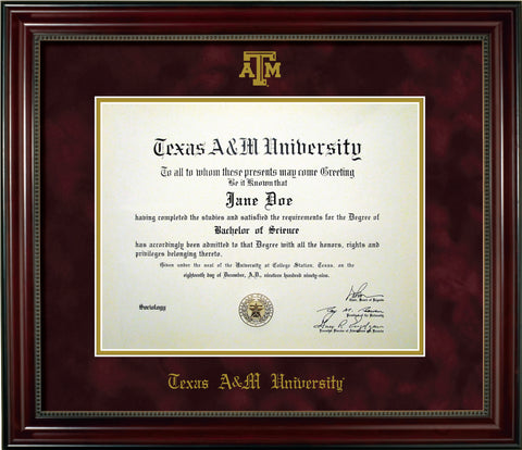 Showcase Edition Diploma Frame in Encore with Black and Maroon mats - NEW ITEM