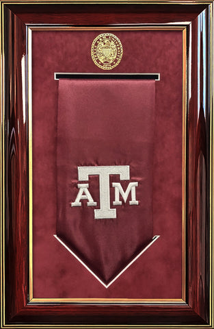 Double Frame-Beaded Cherry, Maroon Mat, with ATM Medallion