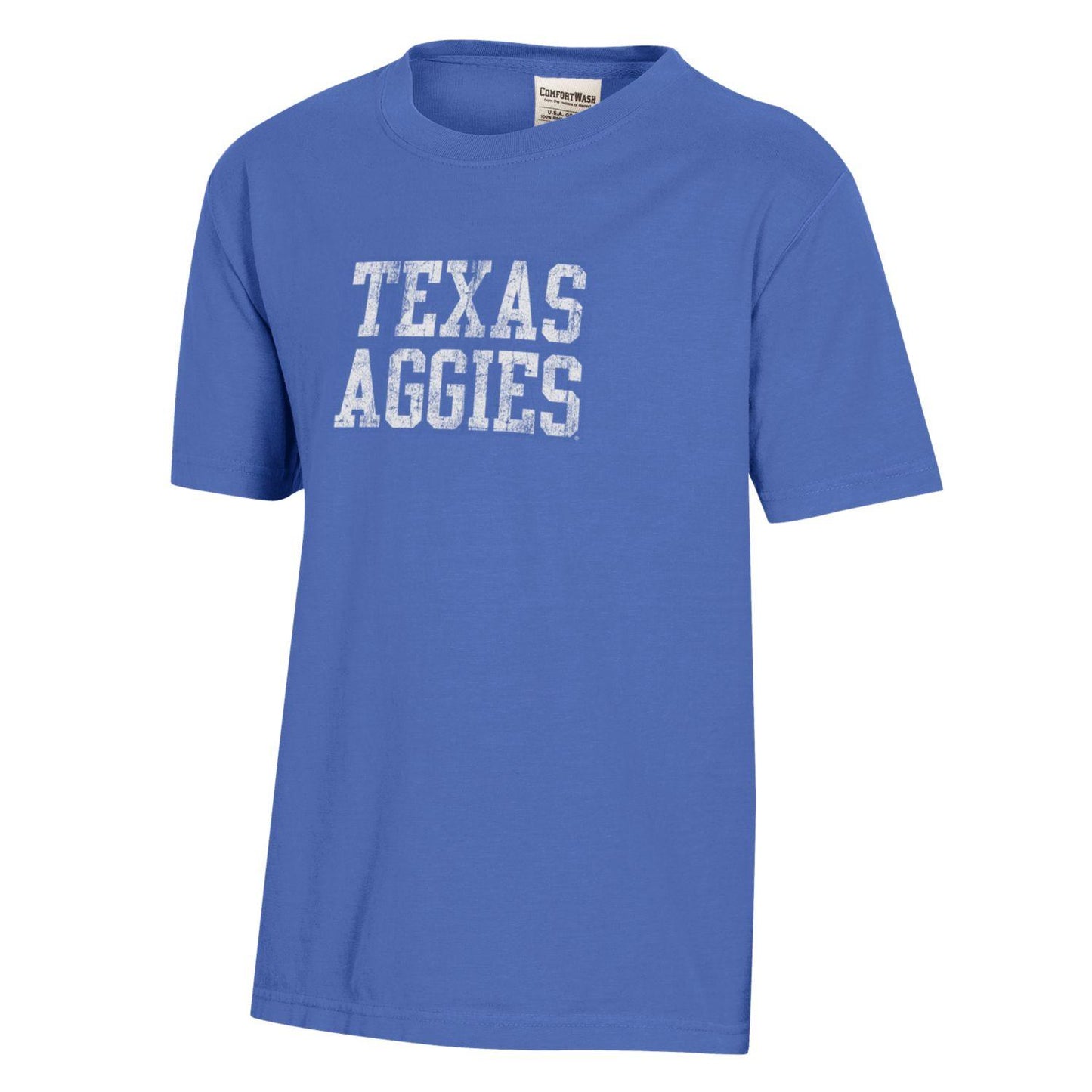 Youth Comfort Wash Texas Aggies Tee - Deep Forte