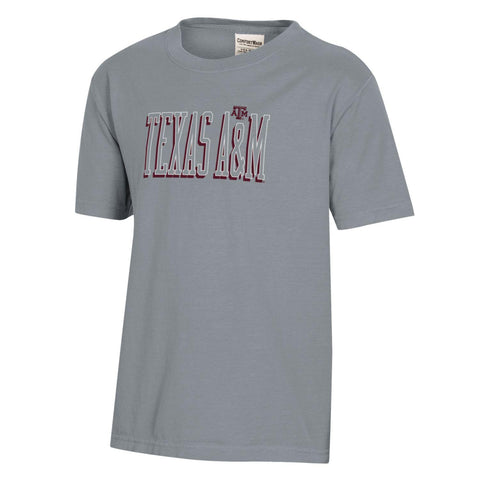 Texas Aggies Comfort Wash Tee - Soothing Blue - YOUTH