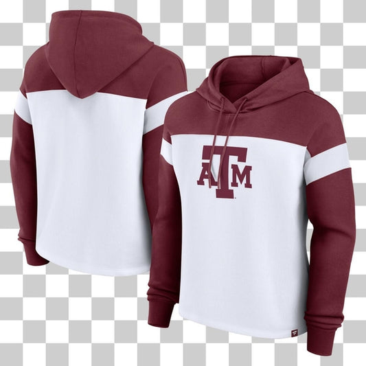 Texas A&M Maroon & White Ladies Hoodie