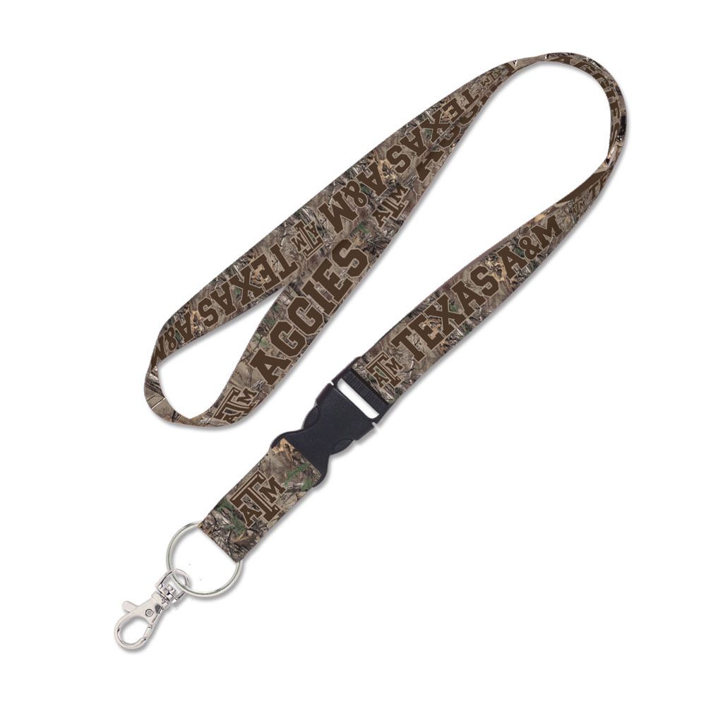 Texas A&M Lanyard - 1" Camo w/ Detachable Buckle