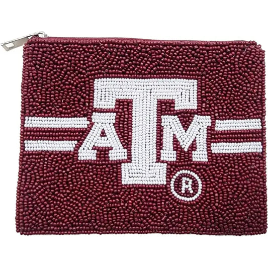 Texas A&M Beaded Coin Pouch - TXAG Store 