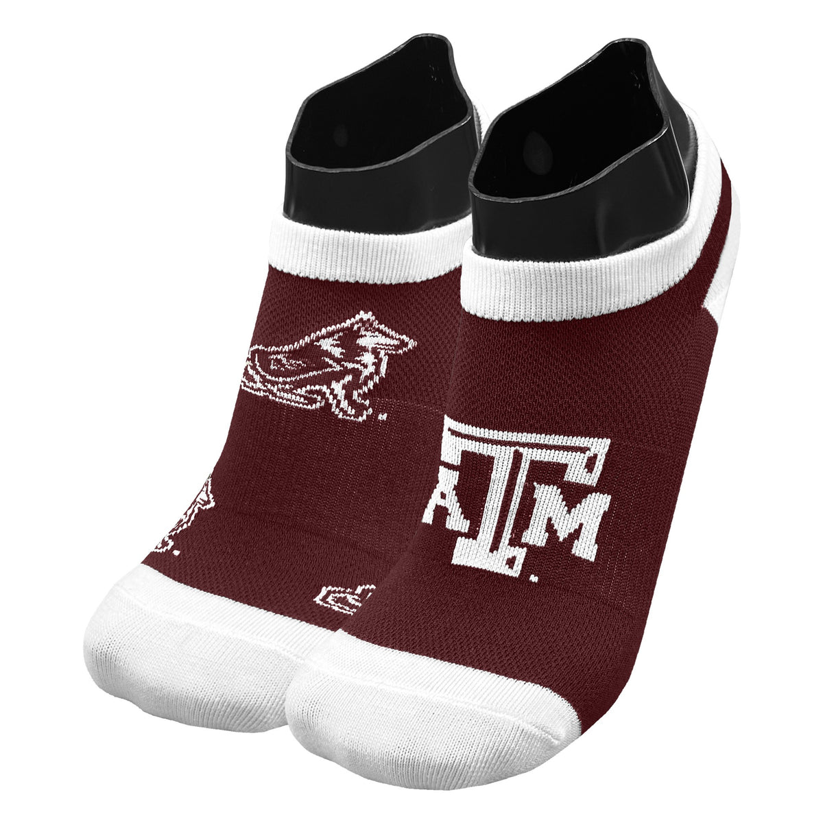 2 Pack of Stripe & Dots Socks (Maroon/ White) - TXAG Store 