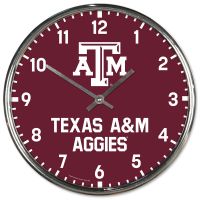 Texas A&M Aggies Chrome Clock