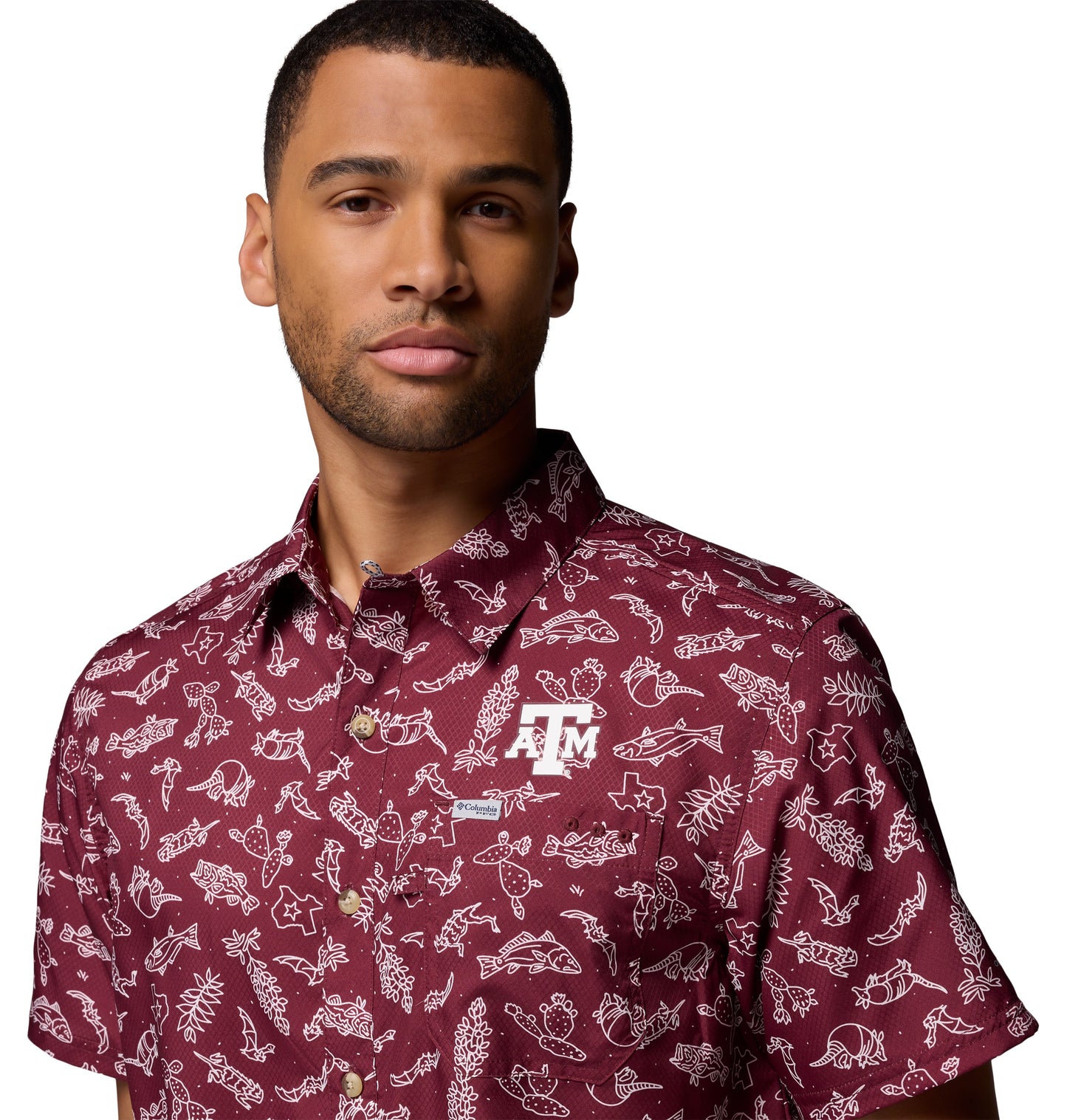 Columbia Men's Collegiate PFG Super Slack Tide Shirt - Texas A&M - XXL