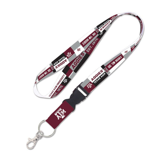 Texas A&M Lanyard - Color Block - 1"