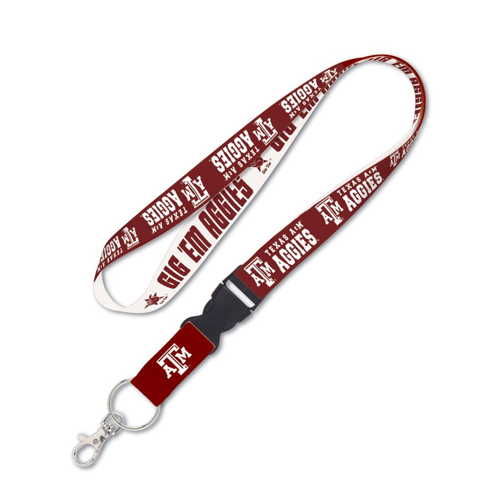 ATM Aggies Lanyard w/ Detachable Buckle - 1"