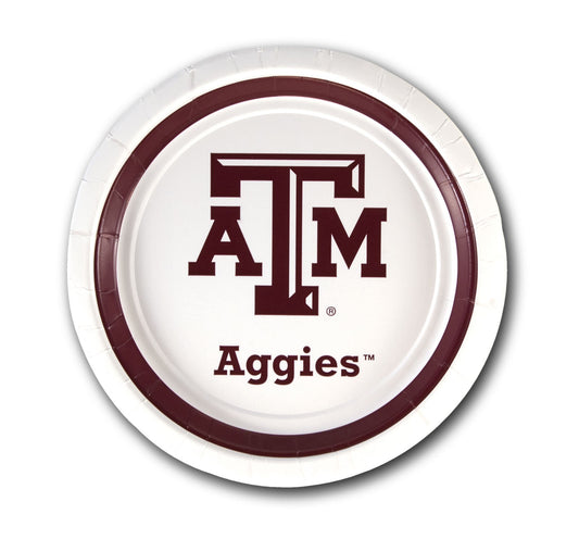 9" Texas A&M Lunch Plates (10 count)