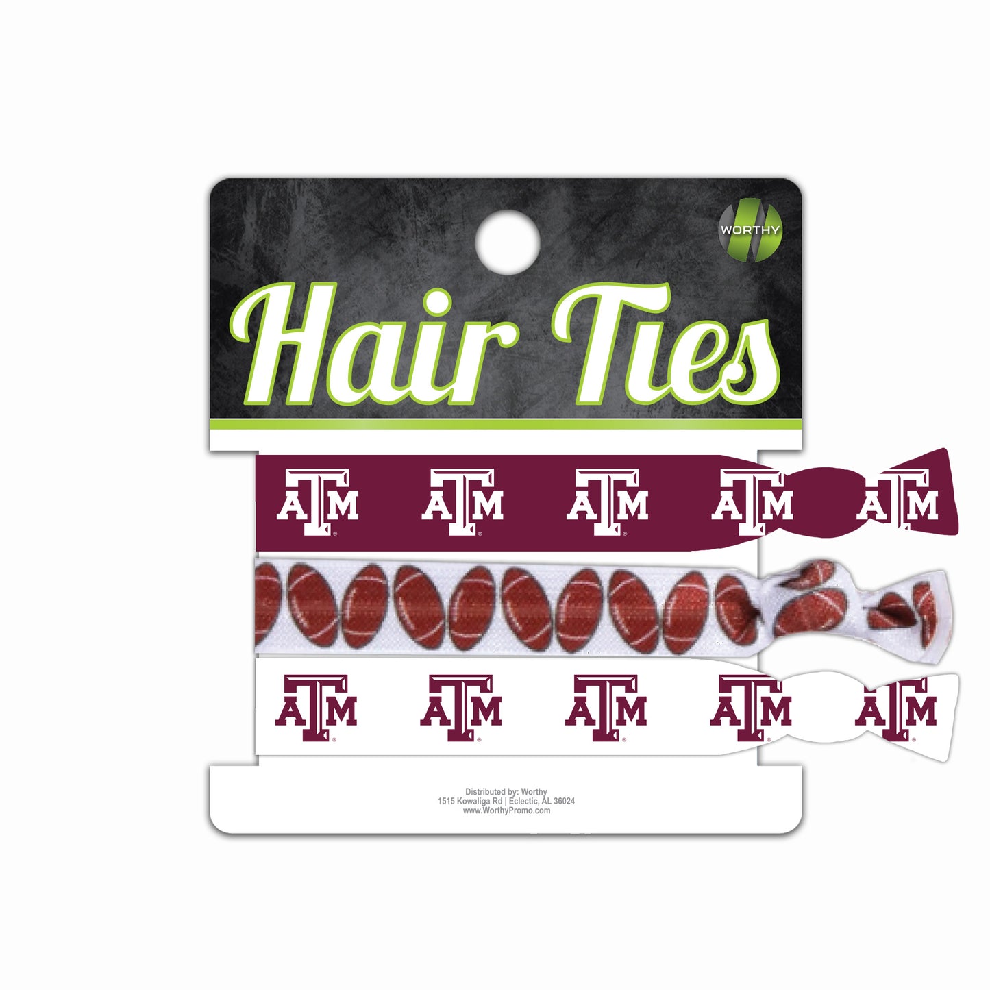 Texas A&M 3 Pack of Assorted Hair Ties