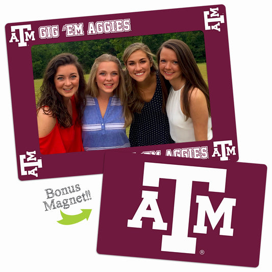 Texas A&M Magnetic 4"x6' Photo Frame with Bonus ATM Magnet