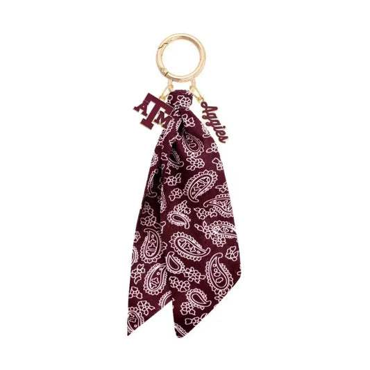 Texas A&M Logo Bandana Bag Charm - TXAG Store 