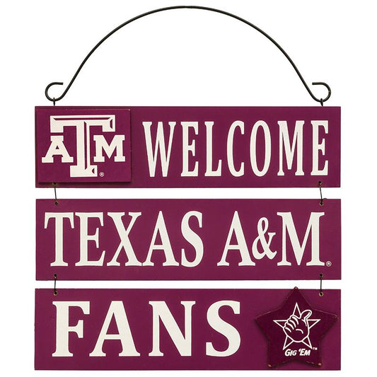 Welcome Texas A&M Fans Hanging Sign ***