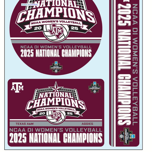 Texas A&M Volleyball National Champs Decal