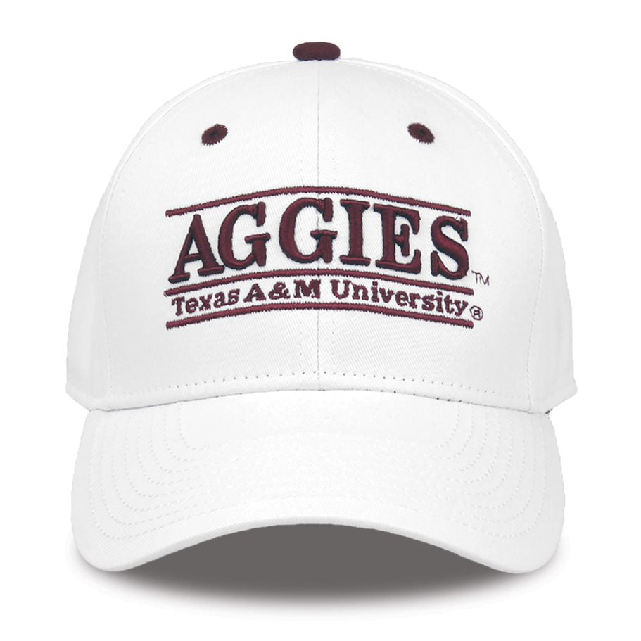 The Game Cap - White Bar Cap - Aggies - TXAG Store 