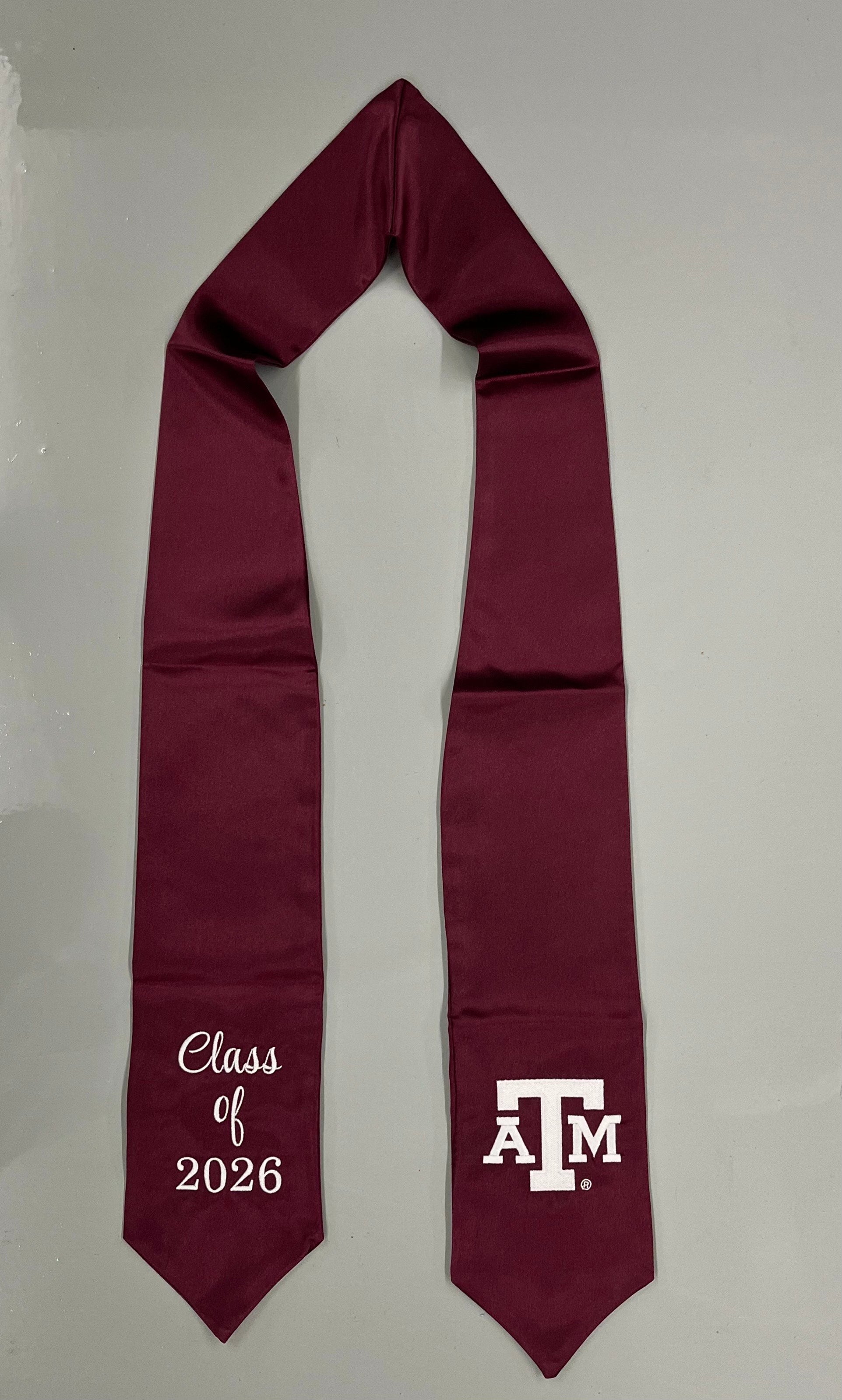 Graduation Stole of Gratitude with Class of 2026 Monogram – TXAG Store