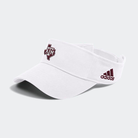 Texas A&M Adidas Team Visor - White