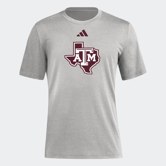 Lone Star Locker Room Aeroready Grey Tee