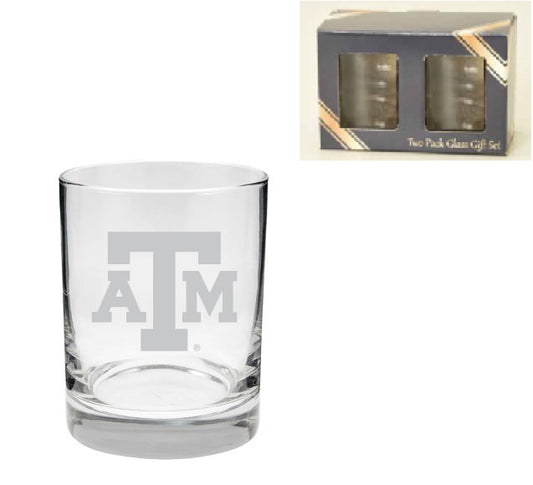 Texas A&M Rocks Glasses Gift Box