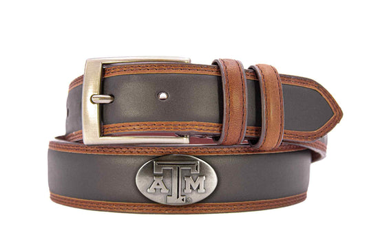 Two Toned Leather Texas A&M Belt - TXAG Store 