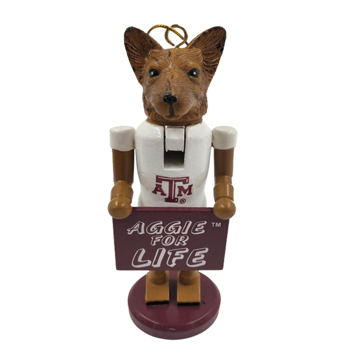 Texas A&M Reveille Aggie for Life Ornament