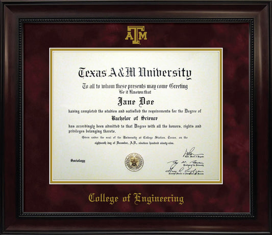 ENGINEERING FRAME: Dark Beaded Mahogany w/ Maroon Mat & Block ATM (CUSTOM PREORDER) - TXAG Store 