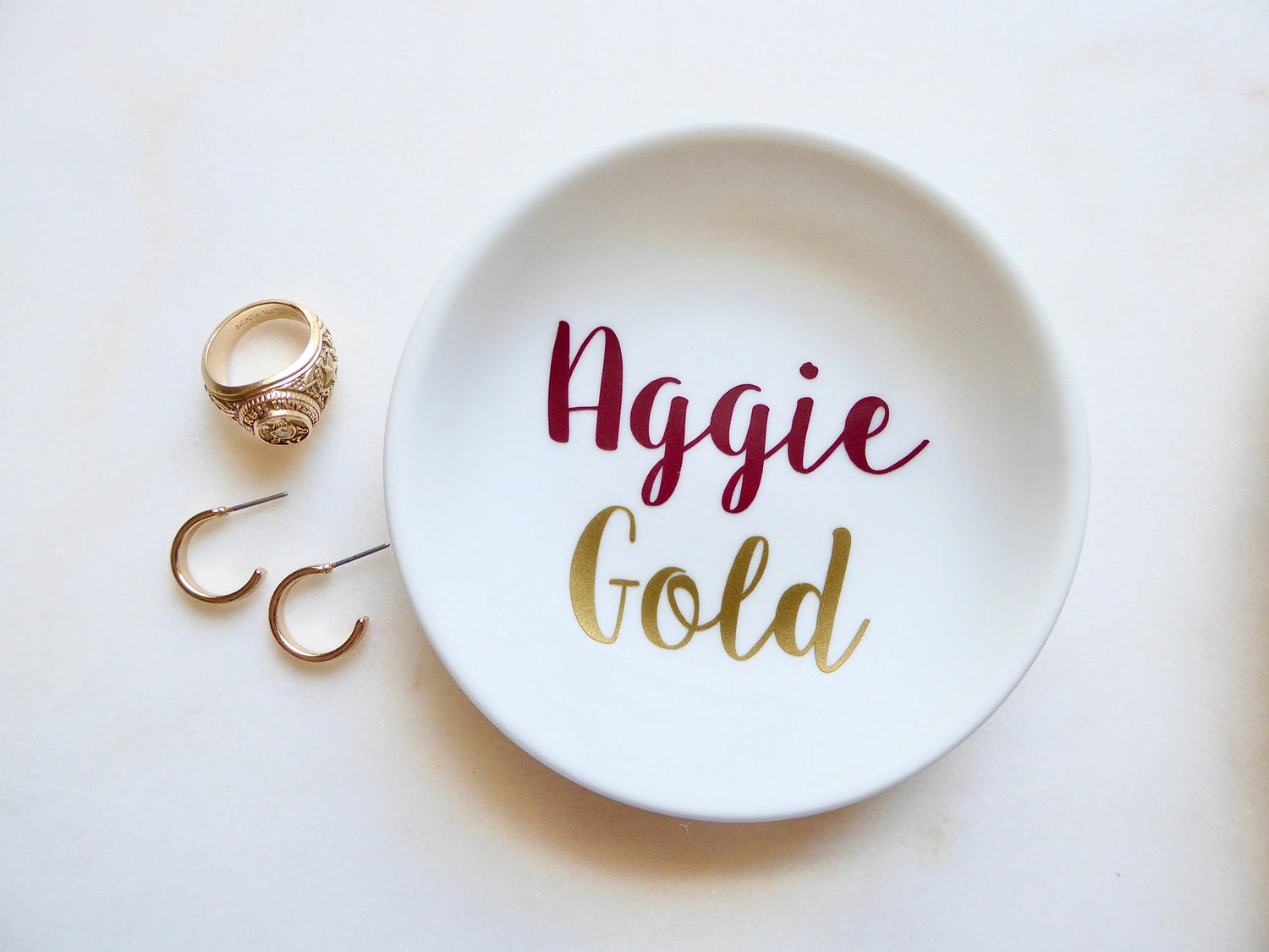 Aggie Gold Ring Dish - TXAG Store 