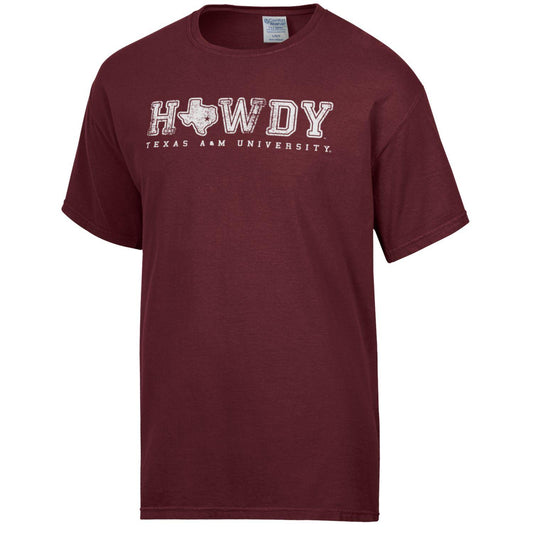 Howdy - Maroon Comfort Wash