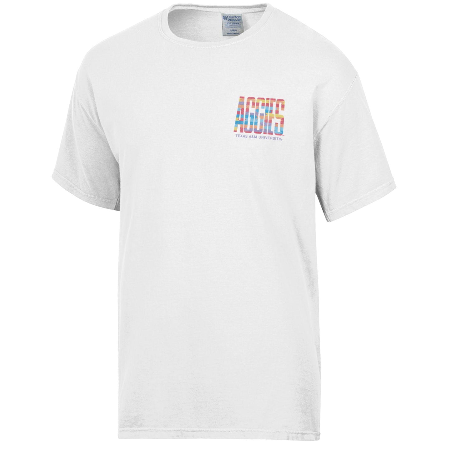 Texas A&M Aztek White Comfortwash Tee