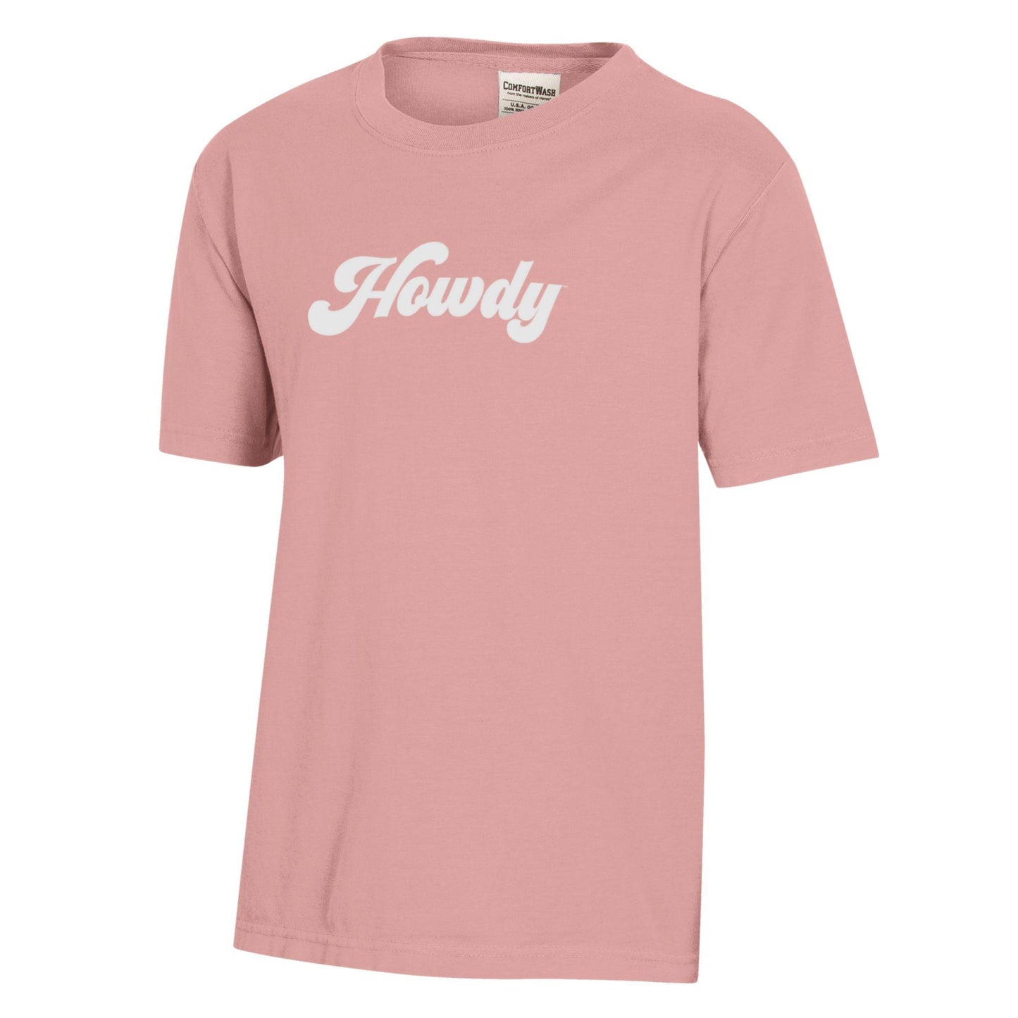 Howdy Youth Tee - Comfort Wash Cotton Candy