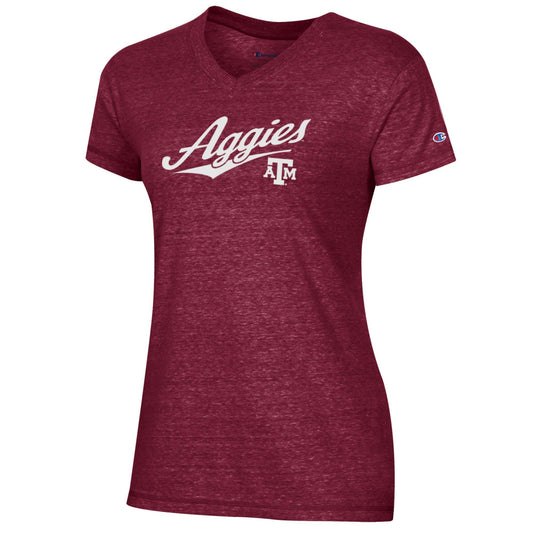 Ladies Maroon V-Neck