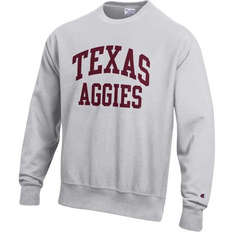 '24 Texas A&M Long Sleeved Crew Sweatshirt - Maroon & Grey