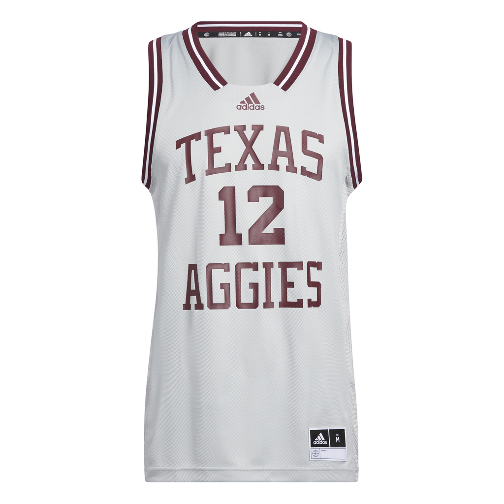 Texas A&M Replica Basketball Jersey - Stone Grey