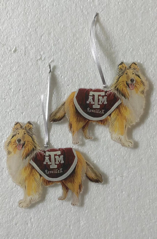 Texas A&M Reveille Acrylic Ornament