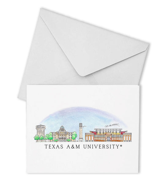 Texas A&M Skyline Boxed Notecards