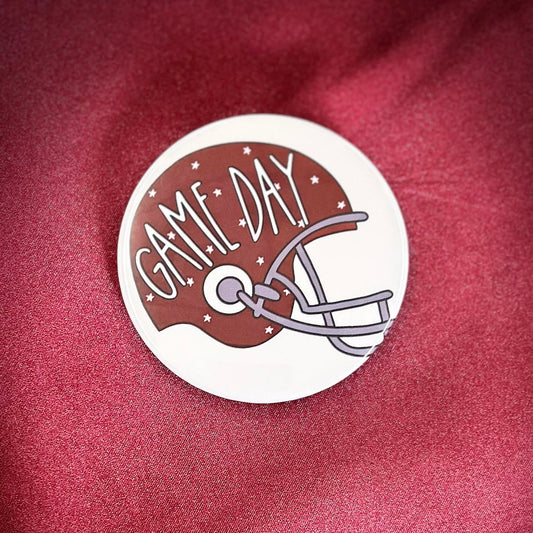 Gameday Button - Gameday Helmet W/ Stars