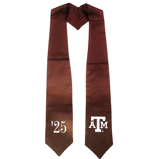 Graduation Stole of Gratitude with '25 Monogram