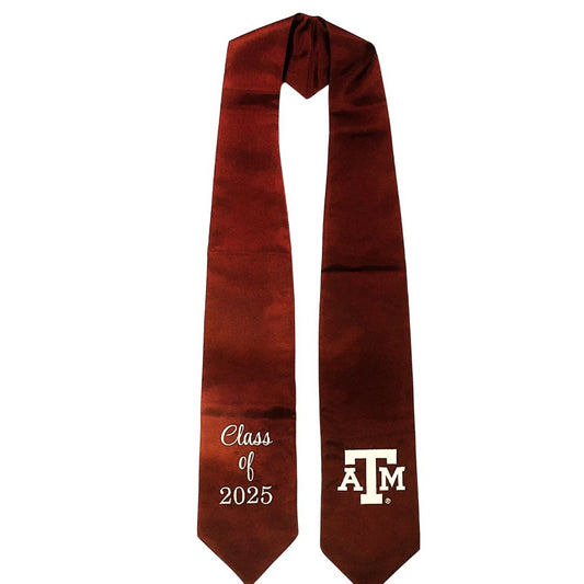 Graduation Stole of Gratitude with Class of 2025 Monogram