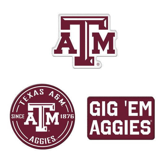 TEXAS A&M Aggies Acrylic Magnet 3 Pack